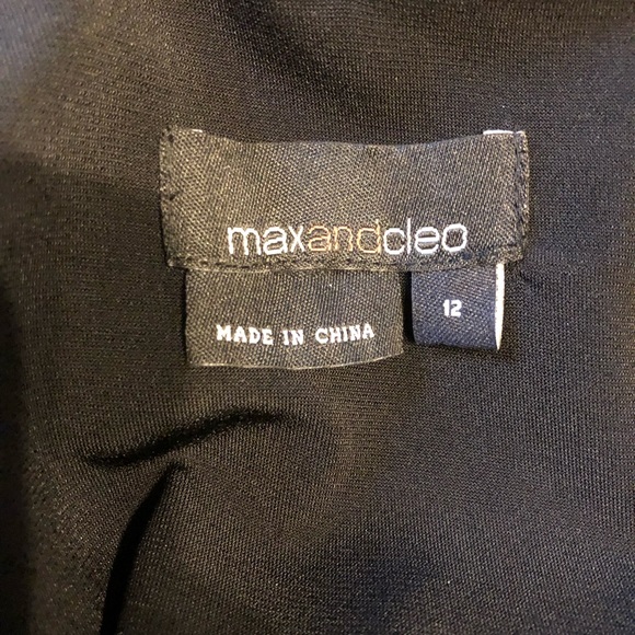 Max & Cleo Black & Silver Cocktail Dress - Size 12 - Picture 3 of 4